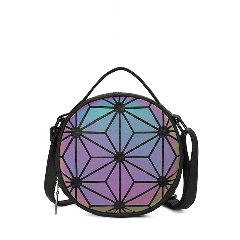 Trendy Single Shoulder Oblique Satchel Small Round Three-House Bag KM1003