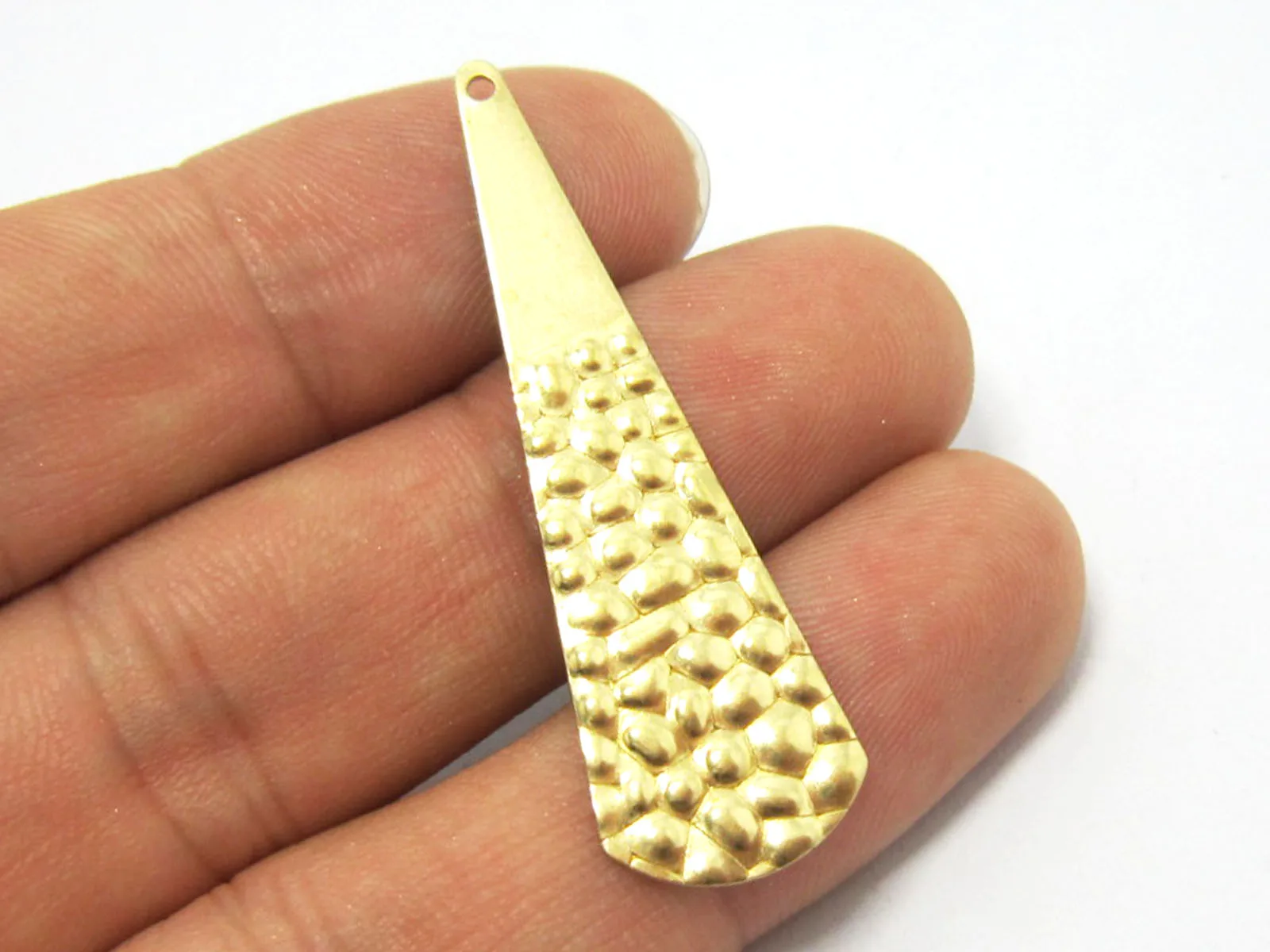 20 шт латунный кулон 46x14 мм необработанные латунные волнистые Серьги Подвески