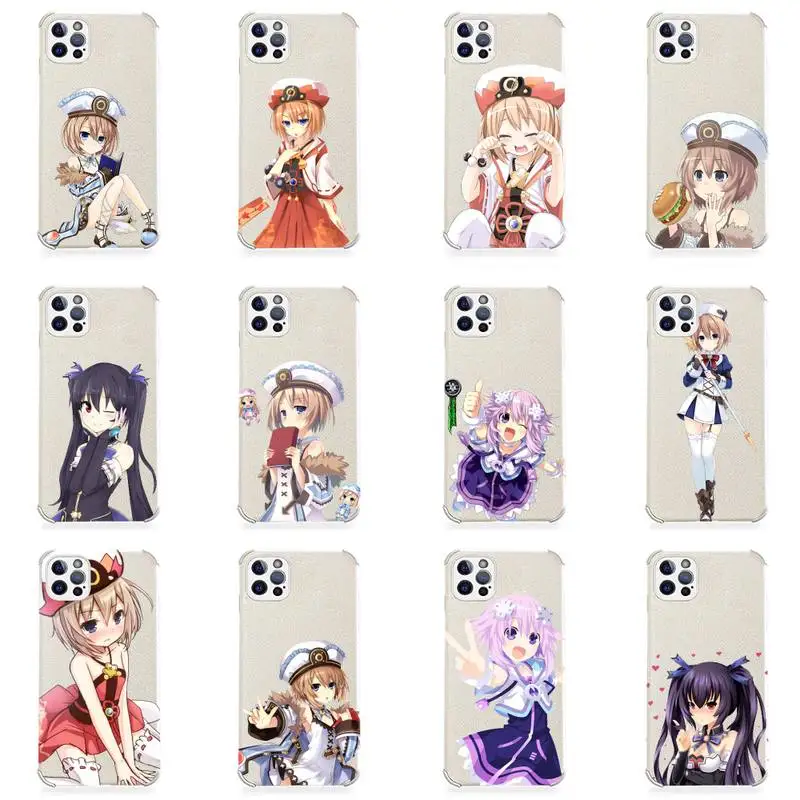 

Hyperdimension Neptunia girl Phone Case Lambskin Leather For iphone 12 11 8 7 6 XR X XS PLUS MINI PLUS PRO MAX Shockproof