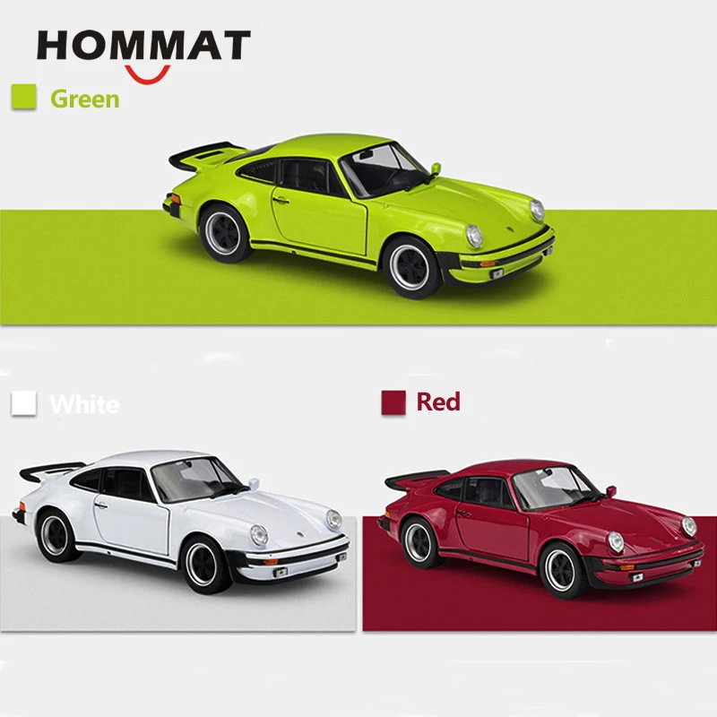 Модель автомобиля HOMMAT Welly 1/24 911 Turbo 3 0 из металлического сплава 1:24 литье под