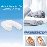 1pc health care u shaped neck back sleep side pillow neck spine protection hold cushion hold neck spine protection cotton pillow