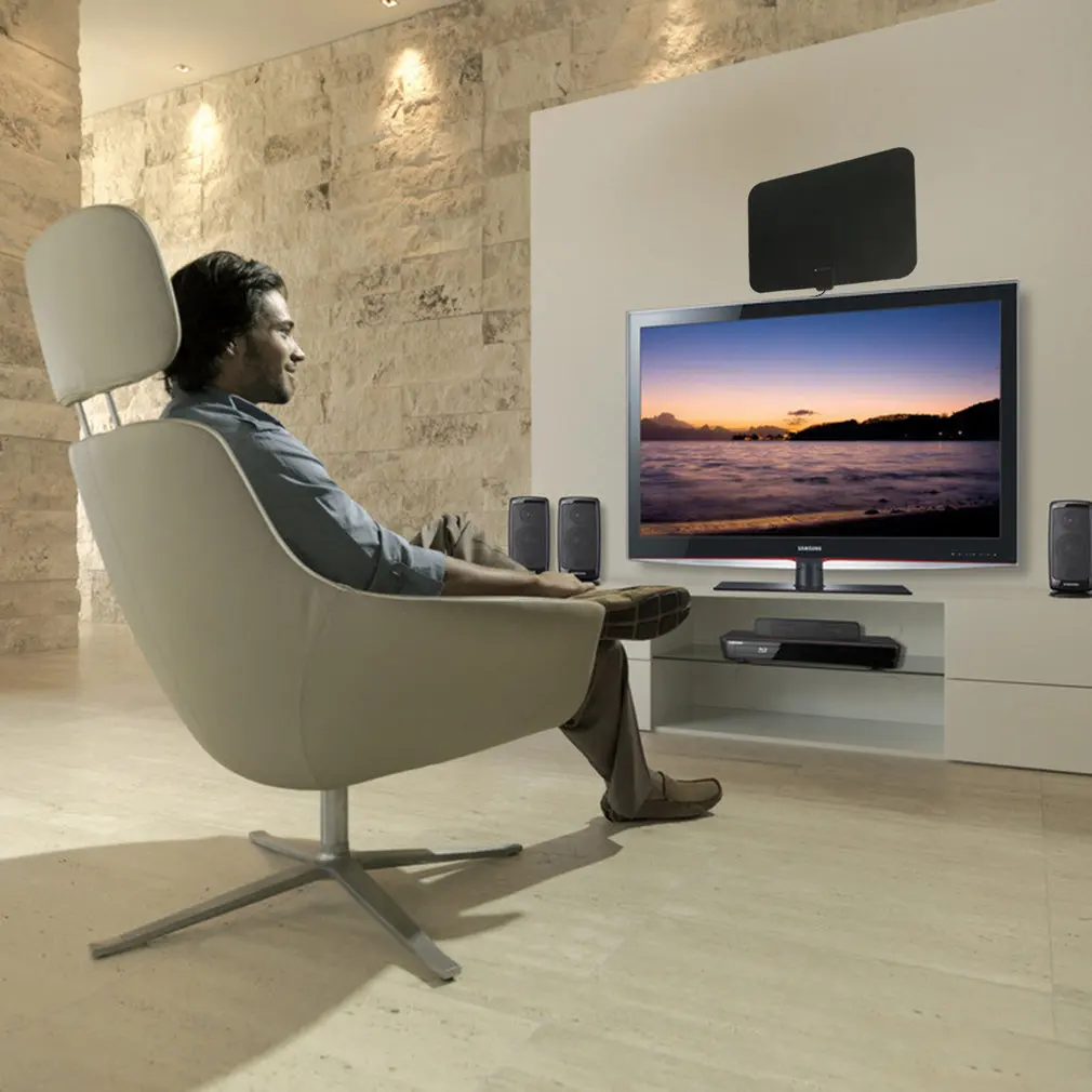 Цифровая комнатная усиленная HDTV антенна со съемным усилителем усилитель сигнала
