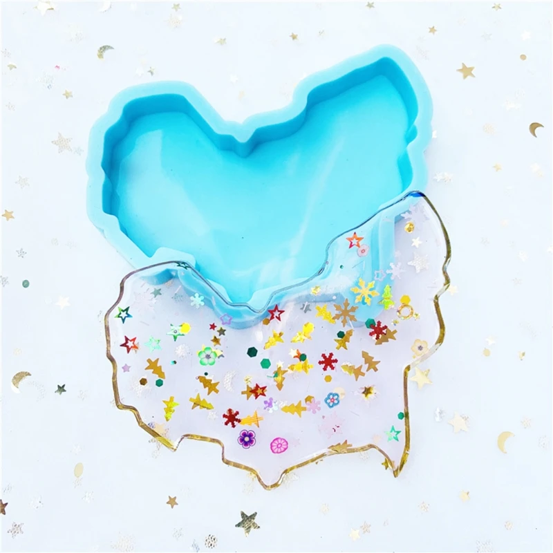 

Africa Map Mat Tea Tray Coaster Mould Silicone Mold Making Coaster Resin Mold
