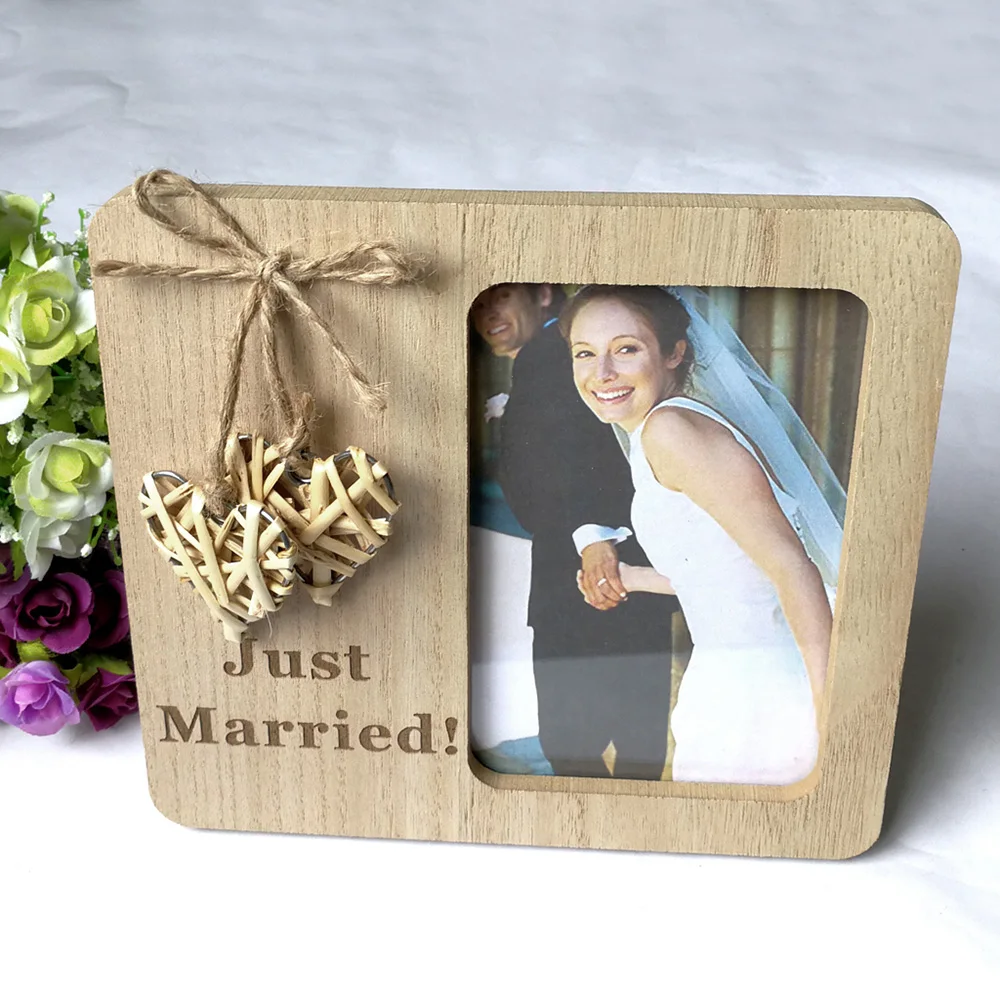 Рамки для фотографий сделай сам деревенский Свадебный декор деревянная