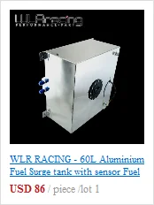 WLR RACING-30L алюминиевый топливный расширительный бак, зеркальный блеск топливных элементов с крышкой/пены внутри, с датчиком WLR-TK68