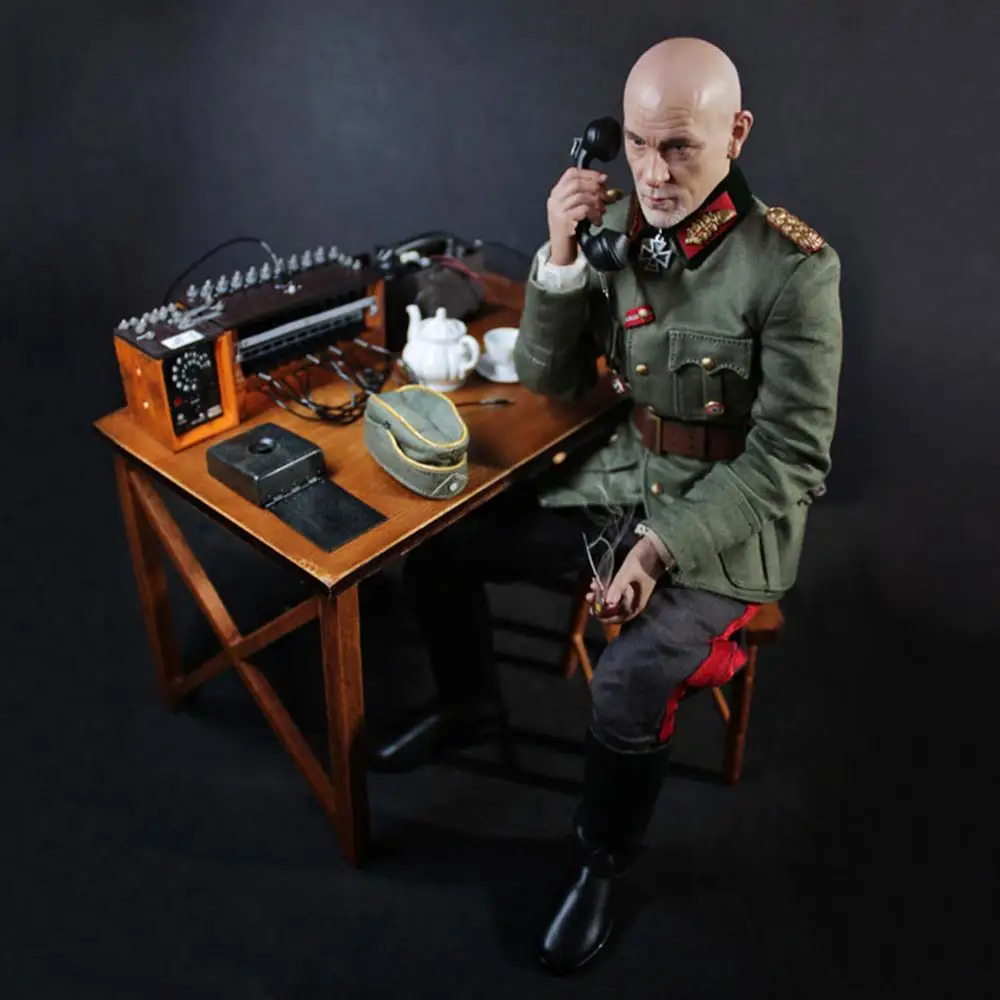 30 см 1/6 модель солдата Реалистичная голова скульптура DIY ручной работы фигурка модель для мужчин подарок-немецкий полевой телефон коммутатор сцены - Цвет: 1