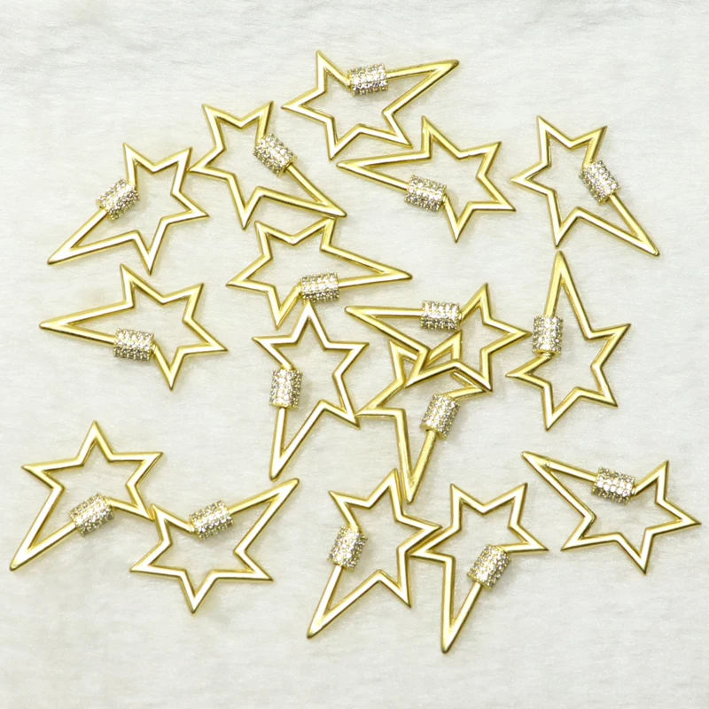 6 шт. матовый золотой кулон звезда подарок для леди изготовления ювелирных