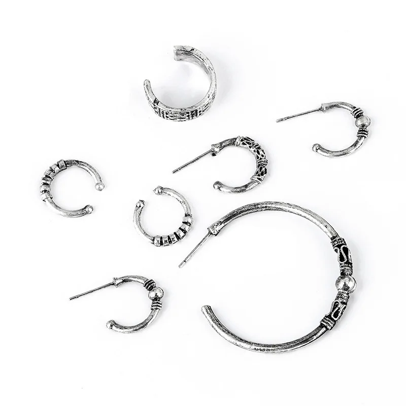 1 Набор Продам Для женщин Ленточки круг из металла Богемские серьги гвоздики для