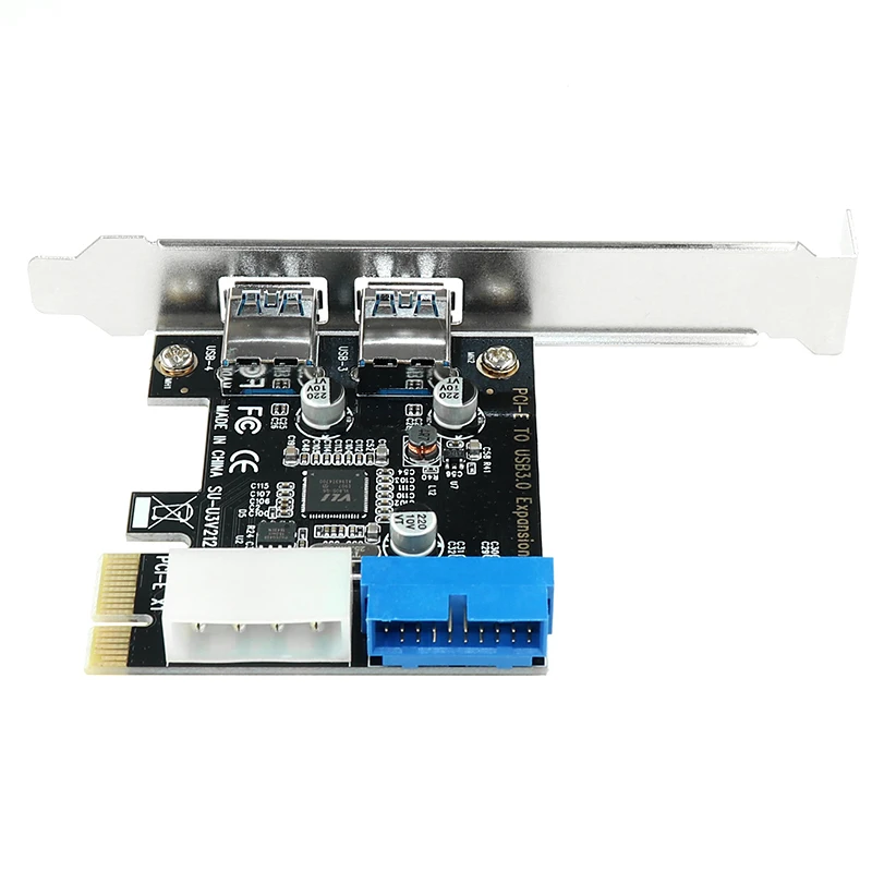 USB 3 pcie адаптер 2 порта usb к x1 передняя панель 20pin 20 pin USB3.0 PCI e express концентратор