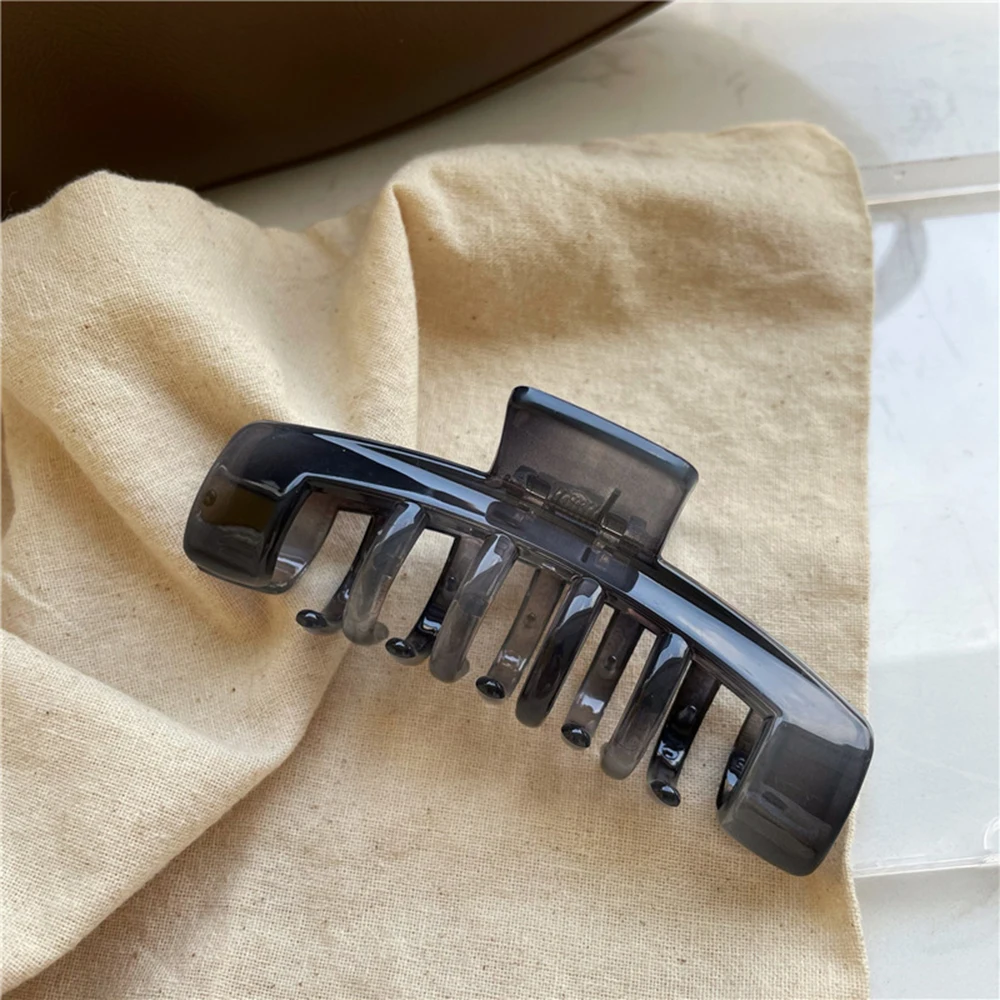 

2021 Big Green Hair Claw Simple Vintage Transparent Acrylic Hair Claw for Women Hair Clips Bath Accessories Headwear Gifts