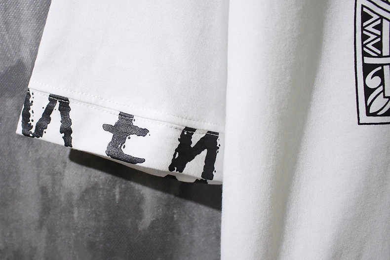 Футболка мужская с принтом граффити повседневная тенниска в стиле хип хоп модная