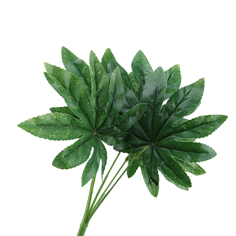 2pcs/lot Artificial Leaf Flower Simulation Plants Home Balcony Garden Landscape Decoration Accessories | Дом и сад