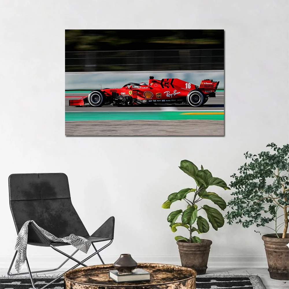 Красные плакаты SF1000 с гоночными автомобилями настенные художественные картины