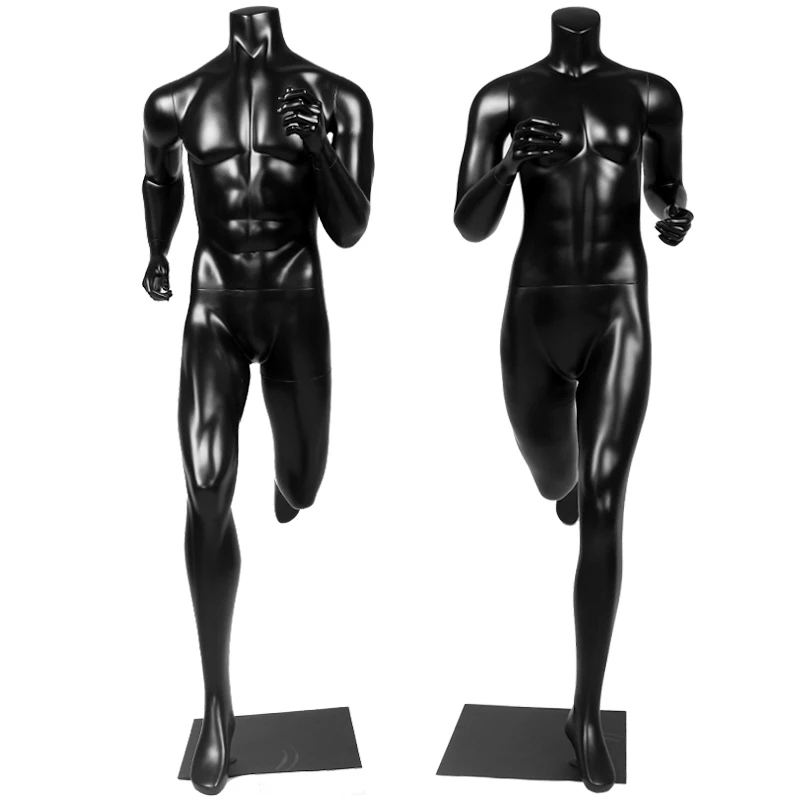

Shiny Black Color Running Mannequin Sports Mannequin New Style On Promotion