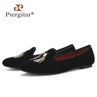 Женские лоферы Piergitar, с кисточками, стразы, для свадьбы Вечерние, повседневные, с вельветовым верхом, с хлопковой стелькой