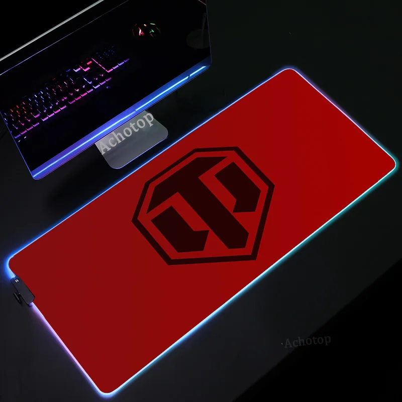 

World of Tanks Gaming Mouse Pad xxl Gamer Mousepad RGB Backlit Mause Large for Desk Keyboard LED Mice Mat Cable Gaming Mousepad