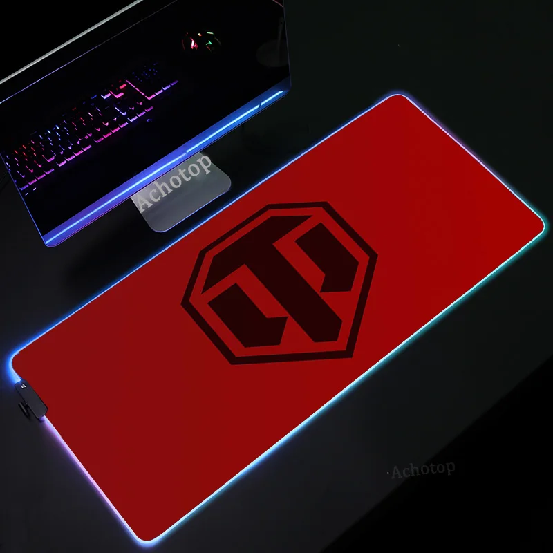 

World of Tanks игровой Мышь Pad xxl Gamer Мышь pad RGB подсветкой, большой для струйного принтера Desk клавиатура компьютерные мыши с подсветкой коврик кабел...