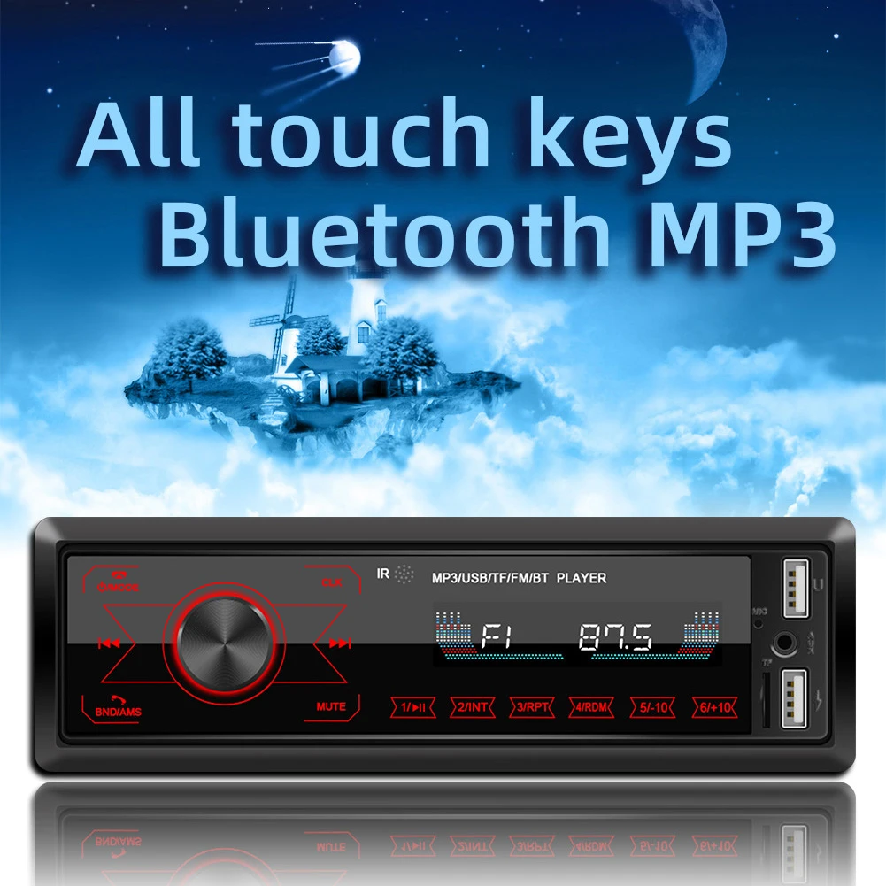 Автомобильный MP3 плеер с сенсорным ЖК экраном колонка двумя USB и Bluetooth функцией