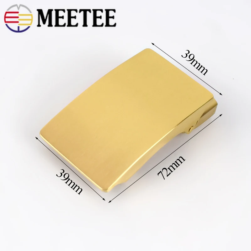 Meetee 1 шт. 36 мм Мужская пряжка для ремня из нержавеющей стали без зубцов