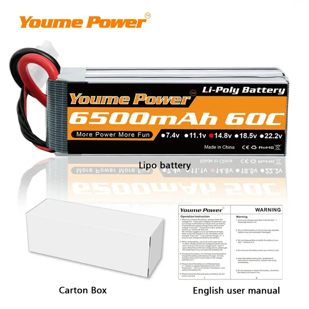 youme 4s lipo 148 v 6500 мач аккумулятор с ру t де