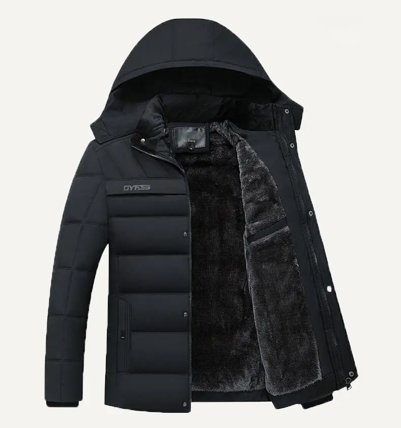 Мужская теплая плотная парка с капюшоном зимняя мужская куртка плотное меховое