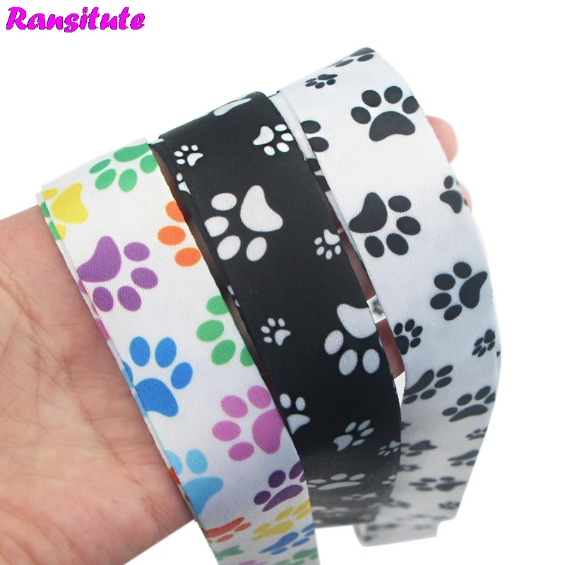 Ransitute Dog Paw Print Mobile Phone Lanyard Key ID Card USB Badge Holder DIY Fashion Neckband Decoration R826 | Мобильные телефоны
