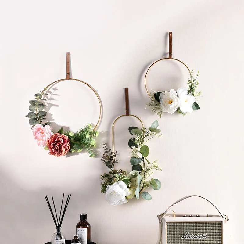 Скандинавская кованая железная настенная декоративная гирлянда с