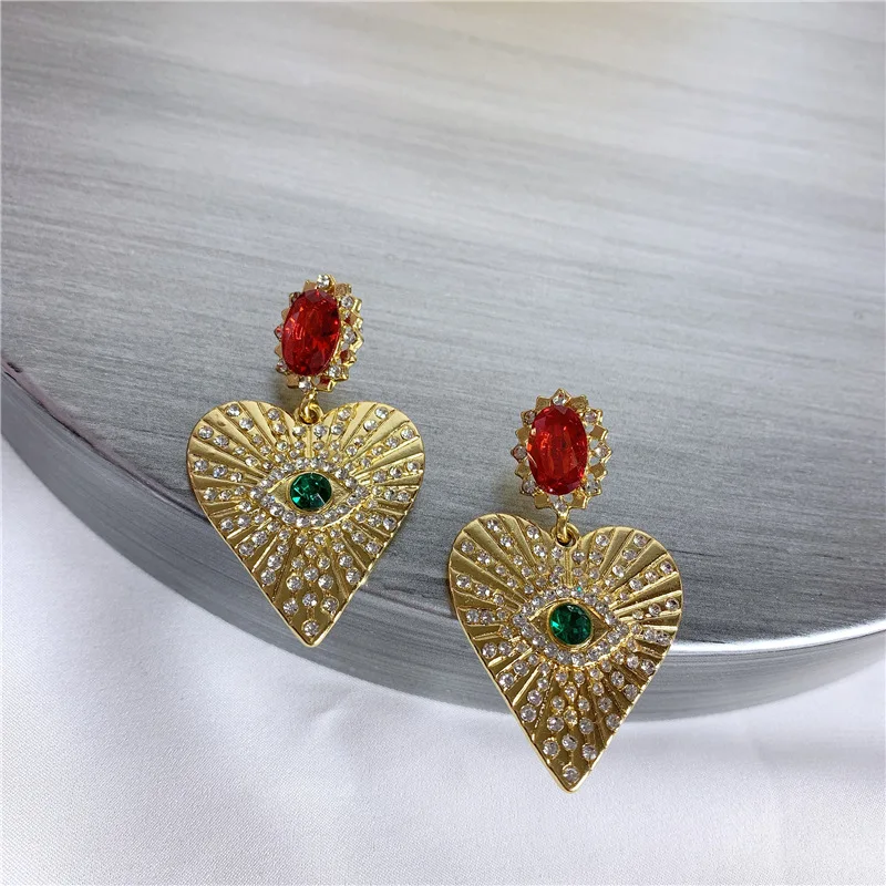 Винтажные серьги в стиле барокко бриллианты для женщин от сглаза ювелирные