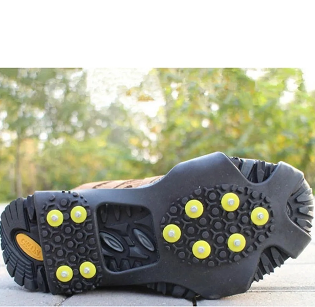 

Ice Snow Shoe Rubber Spikes Slip Thermoplastic Elastomer 10-Stud Crampons Silicone Climbing Non-Slip Shoe