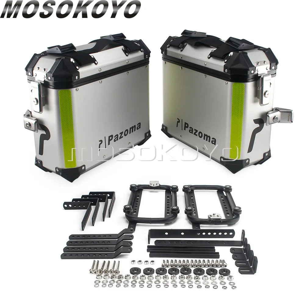 للبيع 36L 42L مقاوم للماء الجانب بانير العلبة الجانبية صناديق الجانب الخلفي الجذع لياماها كاواساكي هوندا NC 700 النينجا GSXR CBR BMW R1200