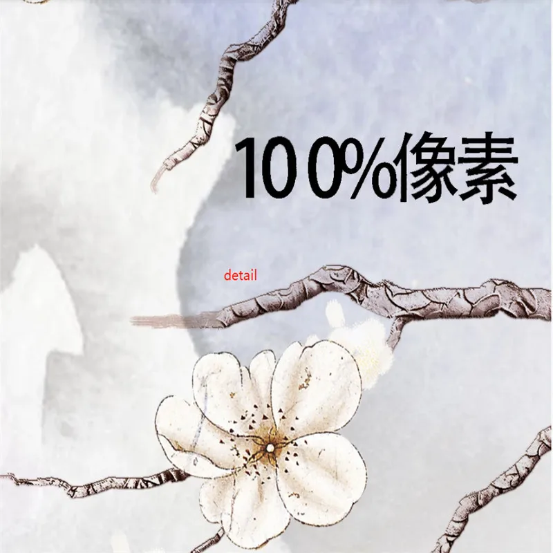 HD китайский стиль ручная роспись Акварель Цветы и птицы Настенная живопись