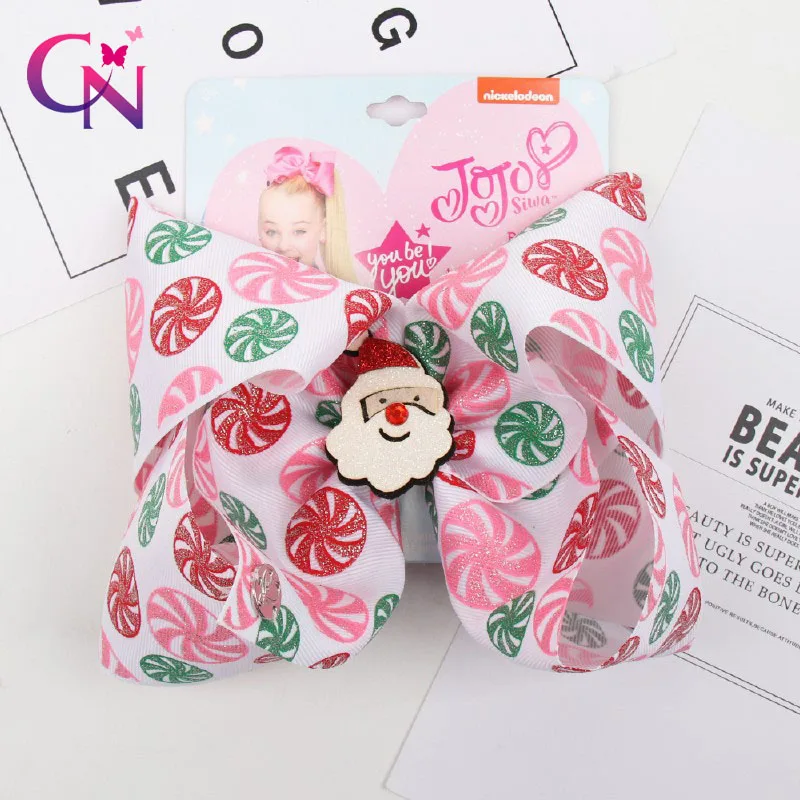 7 &quotJojo банты для девочек/Jojo Siwa большой единорог рождественские волос девочек с