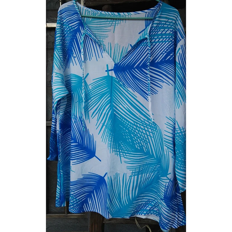 

Pareo Kaftan Beach Cover Tunics Vestido Bikini Bathing Suit Print Swim Cotton Up Summer Beachwear Fits True To Size, Take Your