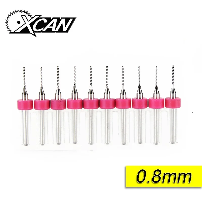10pcs 0.8mm 10 шт. 0,6 мм-1,5 мм импортные, карбидные сверла печатной платы печатная плата мини-сверлильный набор с ЧПУ - Цвет: 10pcs 0.8mm