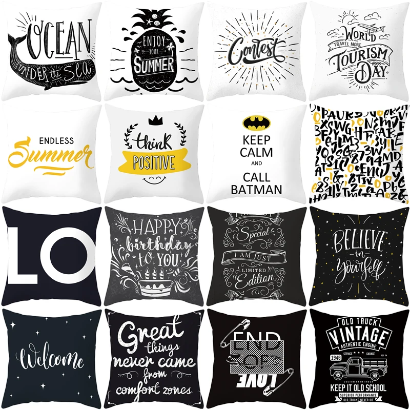 

Puнапомните о абстрактном стиле с надписью «Кот», летнее украшение для дома, наволочка, наволочка, чехол для подушки, домашний декор TPR066