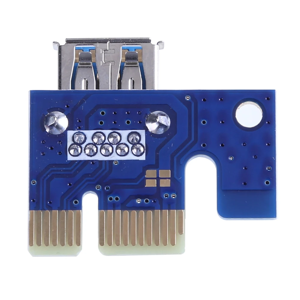 PCI Express 1x к 16x расширитель видеокарты Riser 4Pin PCIe E Райзер плата адаптера карты для