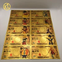 10pcslot japan dragon cartoon 10000 yen gold plastic banknote for classic gift and collection