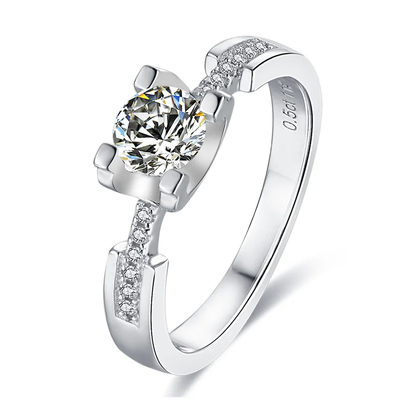 

Anu D Color Moissanite Diamond 18K Gold Plated Engagement Wedding Rings Wholesale