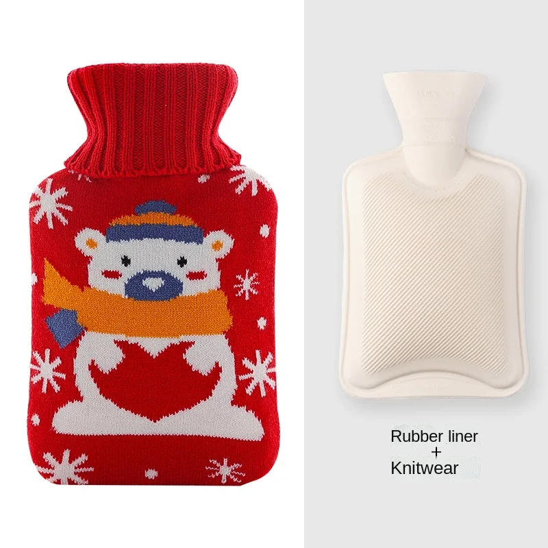 1000 мл красивая сумка для горячей воды резиновая вязаная мультяшная теплой грелка