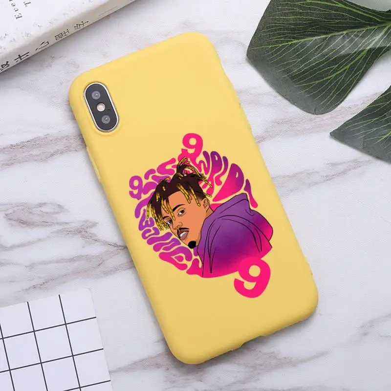 

Juice World America rapper Phone Case Candy Color for iPhone 6 7 8 11 12 s mini pro X XS XR MAX Plus