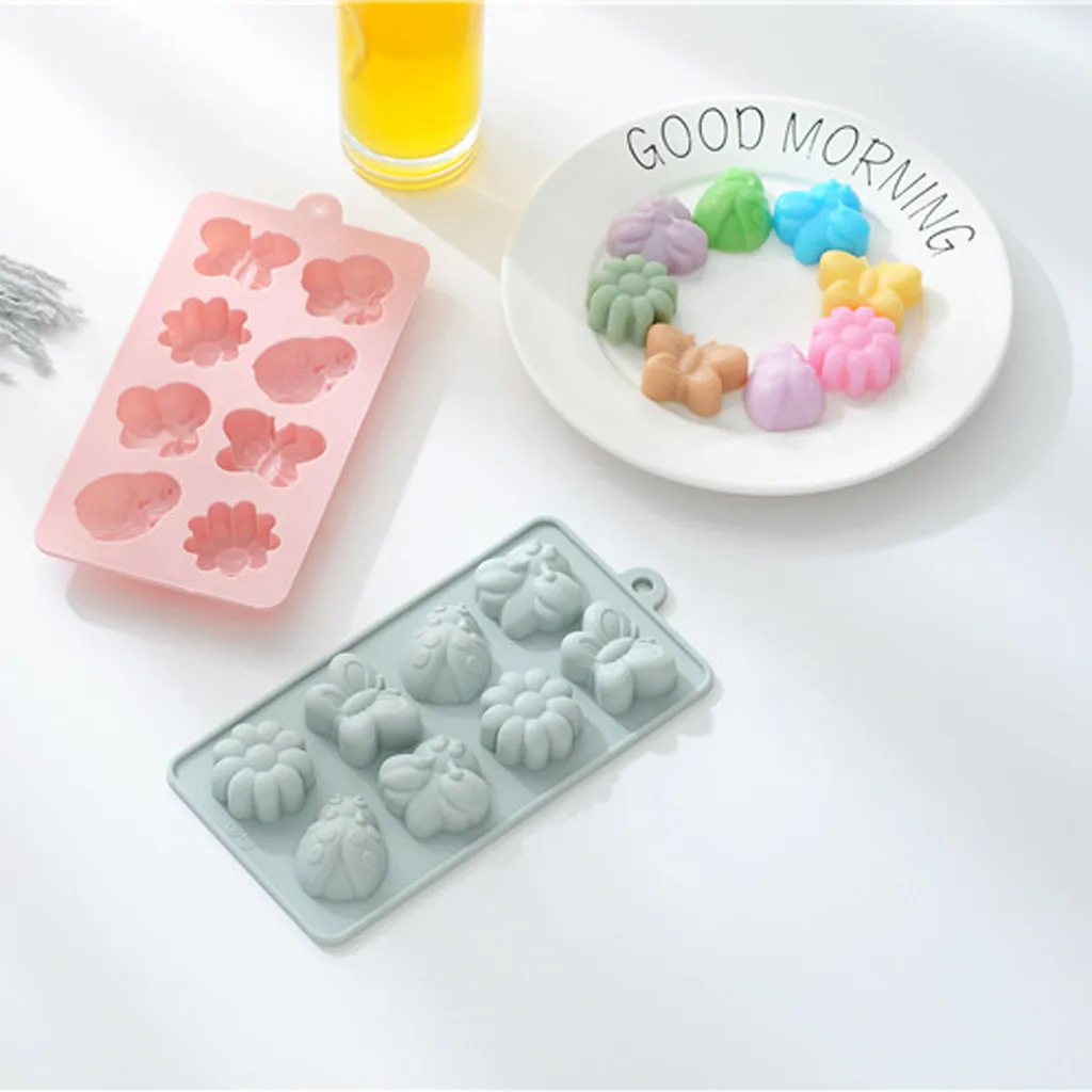 Силиконовые формы в форме цветка для мыла 3d выпечки шоколада украшения торта все