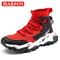 new casual sneakers men mesh outdoor running shoes for men comfortable chunky dad shoes breathable sports sock shoes zapatillas