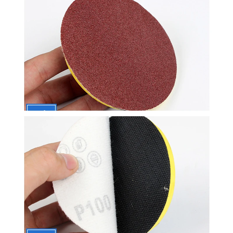 50/100pcs 4 Inch 100mm Grit 60-2000 Sanding Paper Discs Hook Loop Sandpaper Round Disk Sand Sheet