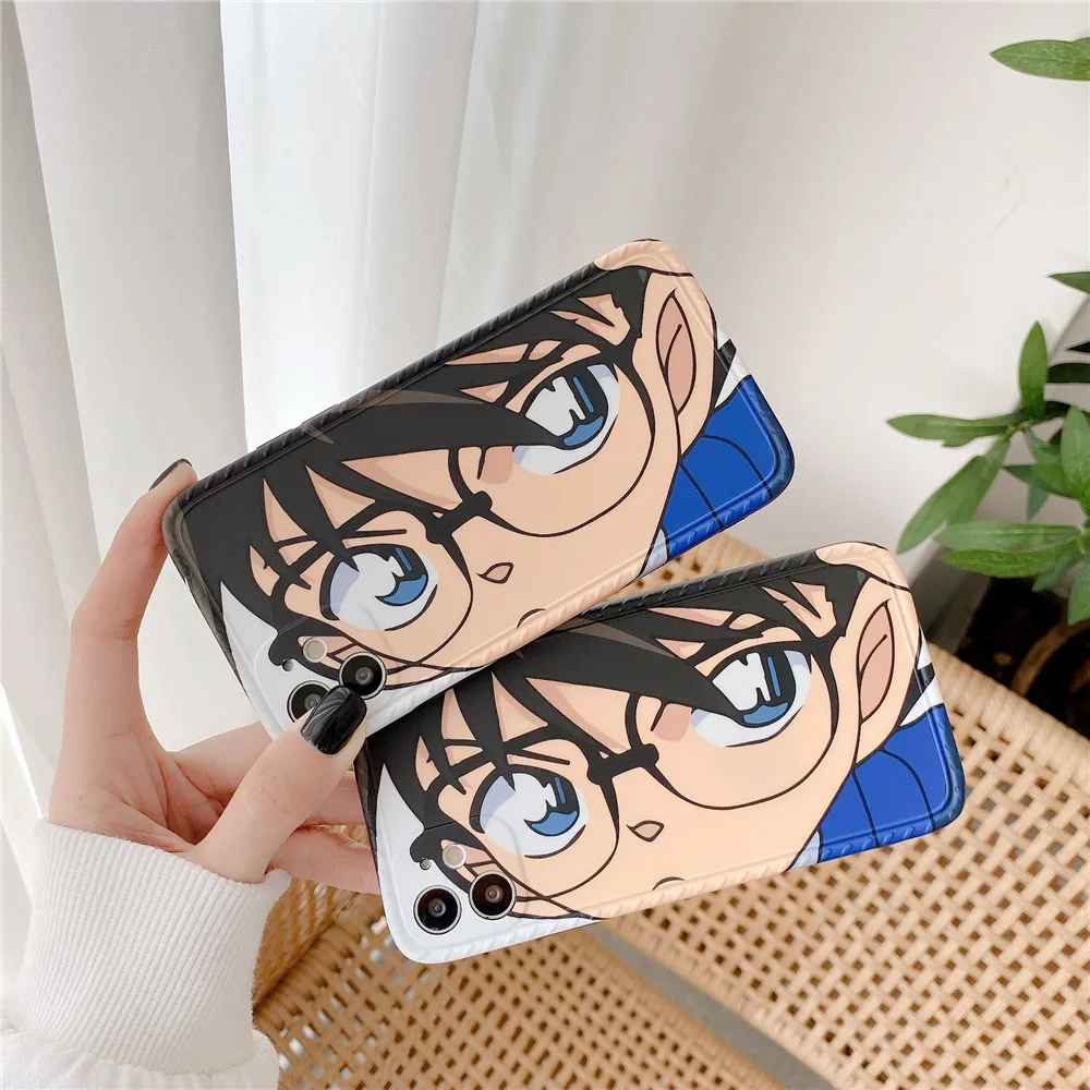 Японский Детектив Конан чехол закрытый Edogawa аниме для телефона iPhone 7 8 Plus 11 Pro X XS Max