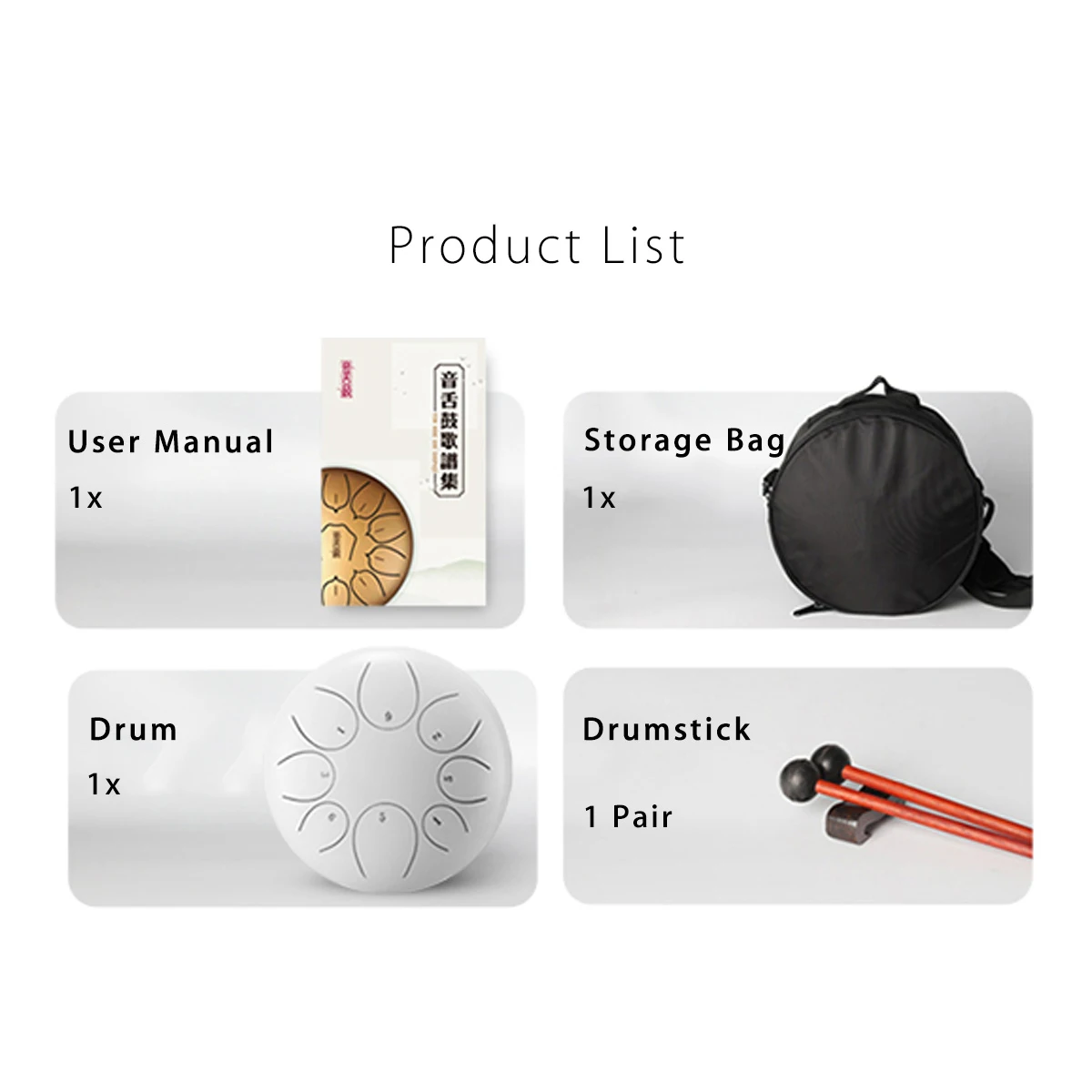 

8 Note 10 Inch C Major Steel Tongue Drum Handpan Tankdrum Percussion Instrument Set for Meditation Yoga Zazen Relax