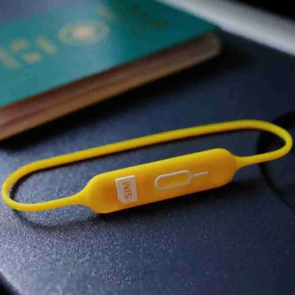 

1Pcs Sim Cards Adapters Sim Card Holder Silicone Portable Safe Pin Needle Anti Lost SIM Card Holder Sim Cards Adapters