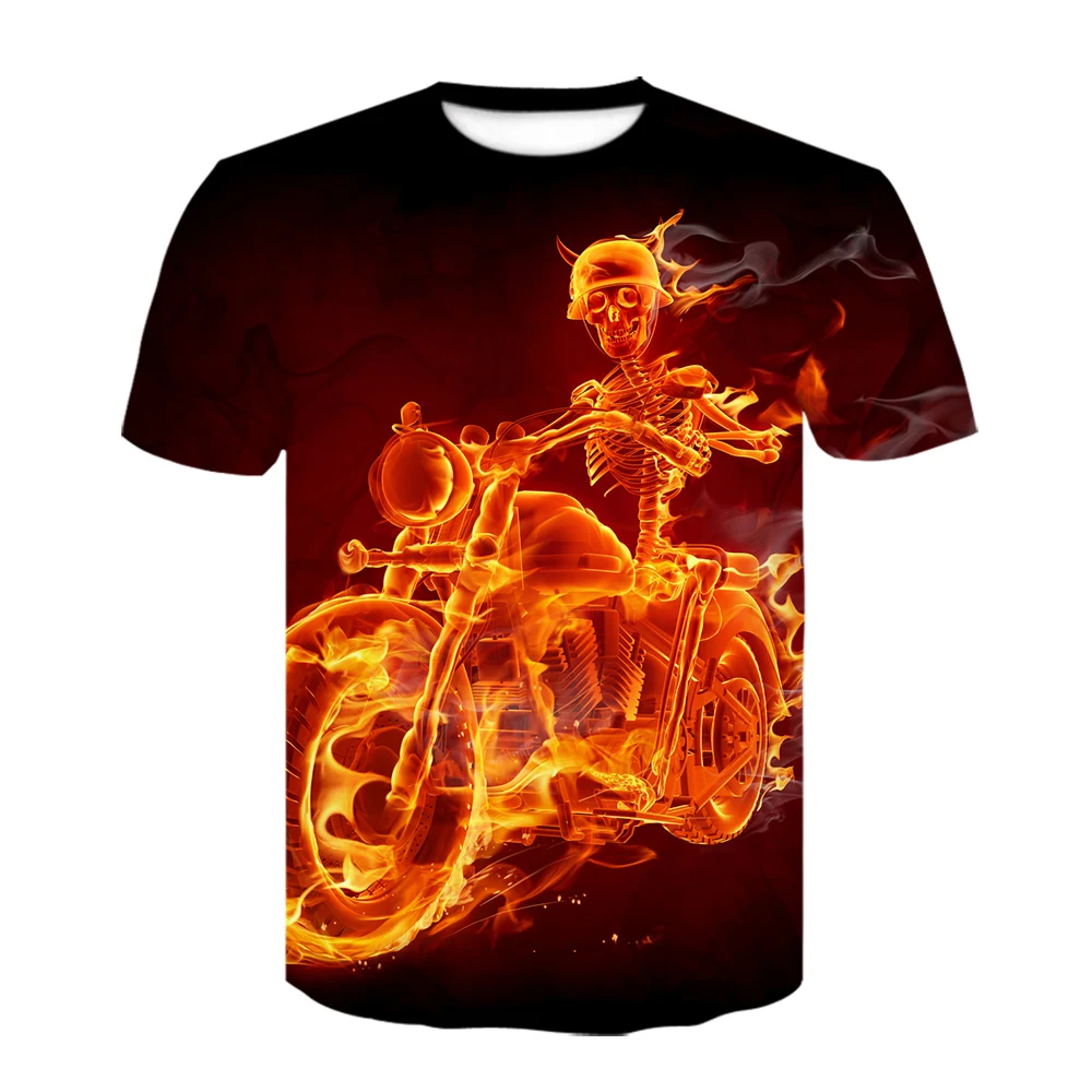 

2021Fashion men's new 3D printing black bat pattern short sleeve unisex fashion T-shirt casual breathable summer clothing