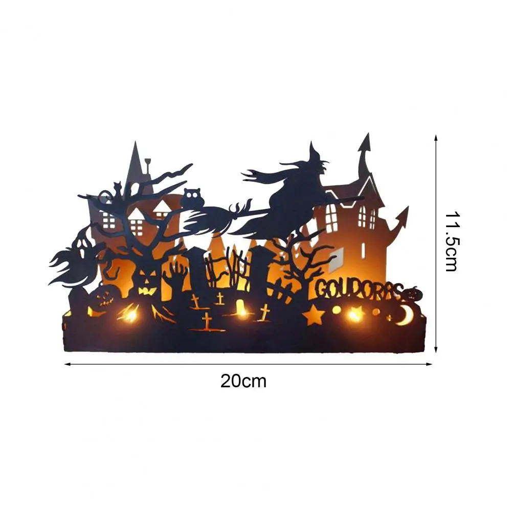 

Hot Sales Personalized Candle Box Decor Easy to Use Iron Halloween Cemetery Candle Ornament for Patio