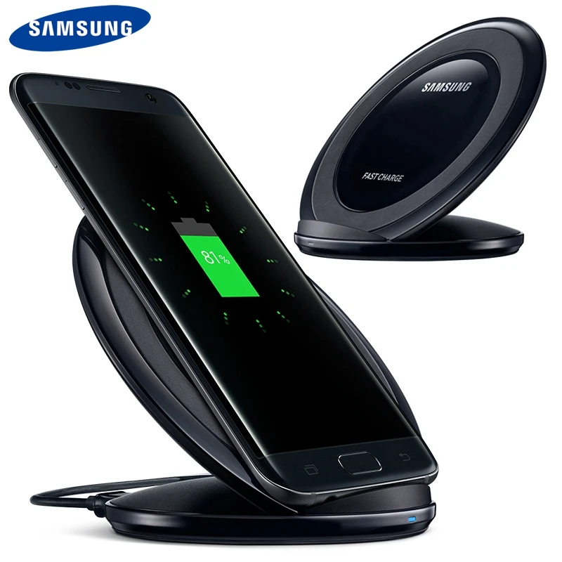 Оригинальное Быстрое беспроводное зарядное устройство Samsung QI для Galaxy S7 edge G955F S9Plus