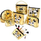 Сумка Disney с Микки Маусом, мультяшная Лазерная дорожная сумка для мамы, персонализированный кошелек для хранения косметики, кошелек, сумка для стирки Минни, подарочный набор для девочек